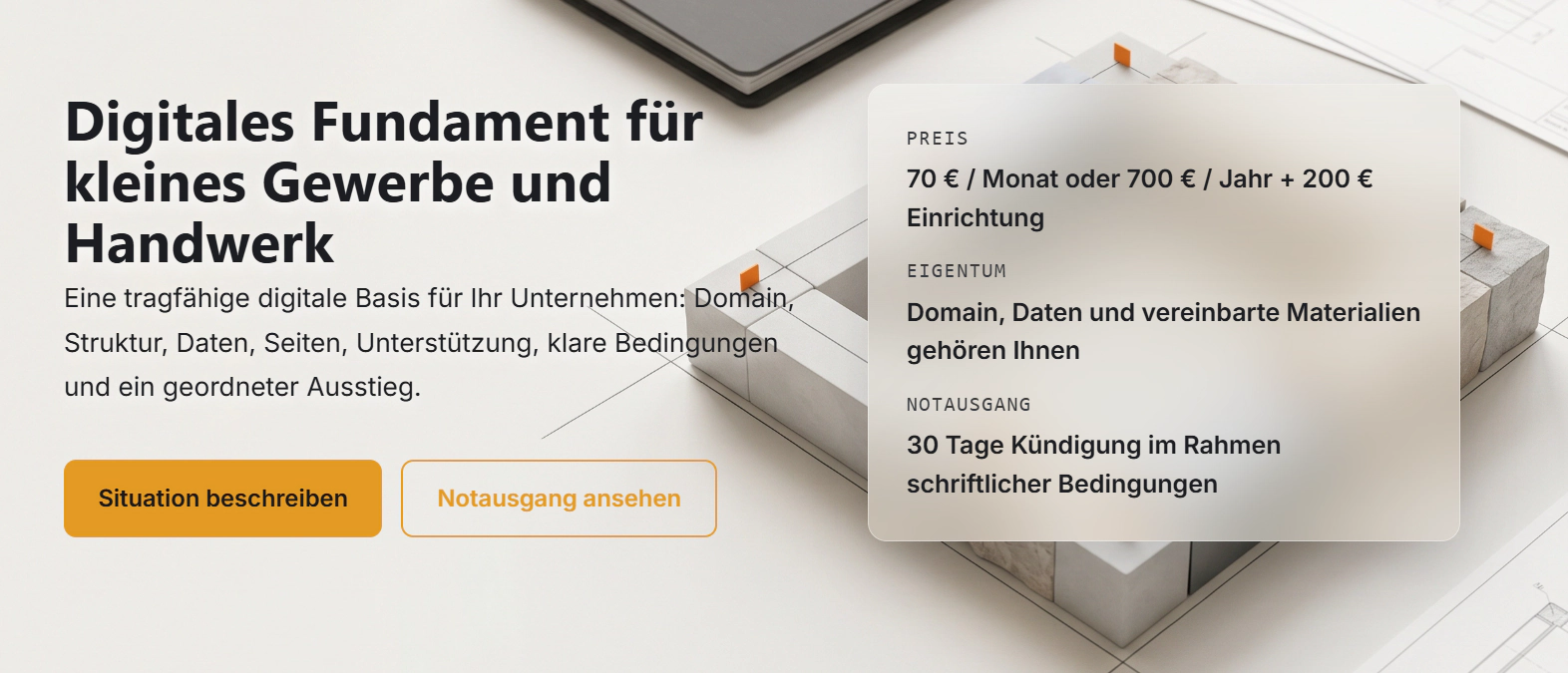 Illustration einer digitalen Basis für kleines Gewerbe und Handwerk